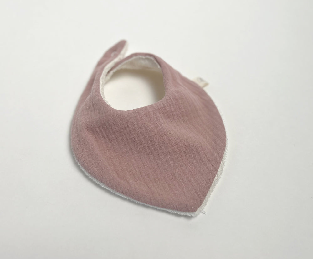 #Bio-Musselin Lätzchen-Set (2) (Farbe)_rosé