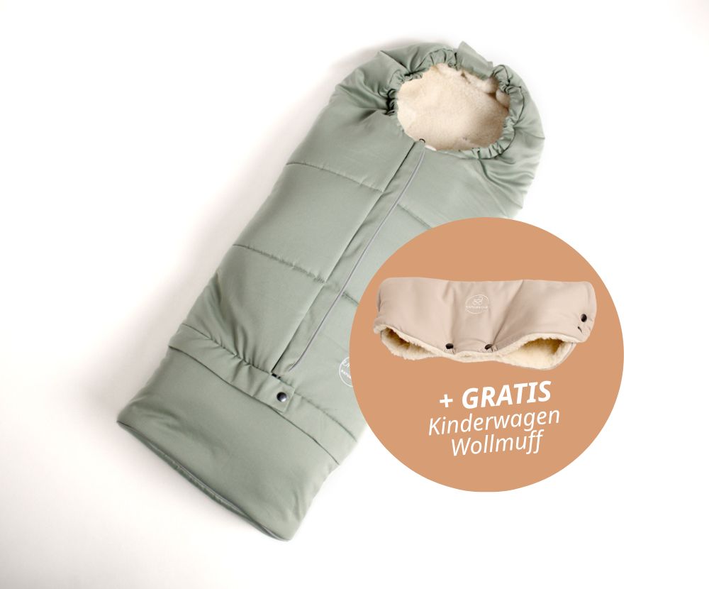 Mitwachsender Kinderwagen Woll-Fußsack für Baby & Kleinkind