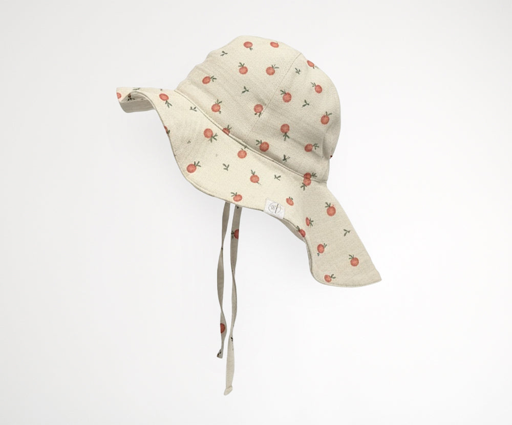 Muslin Sun Hat with Neck Protection, GOTS