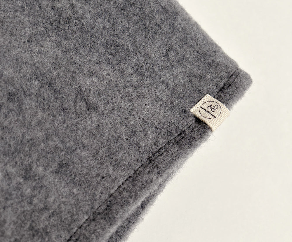 Wool fleece blanket set