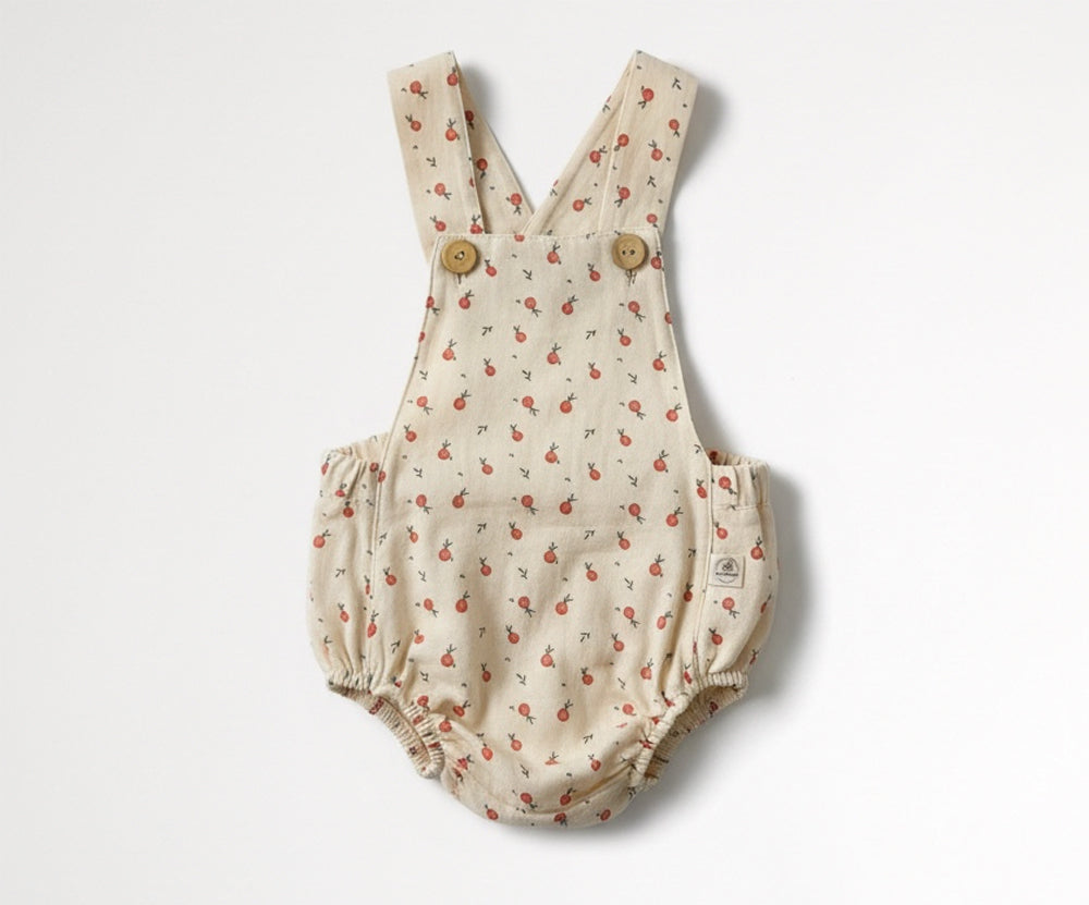 Muslin short dungarees, GOTS