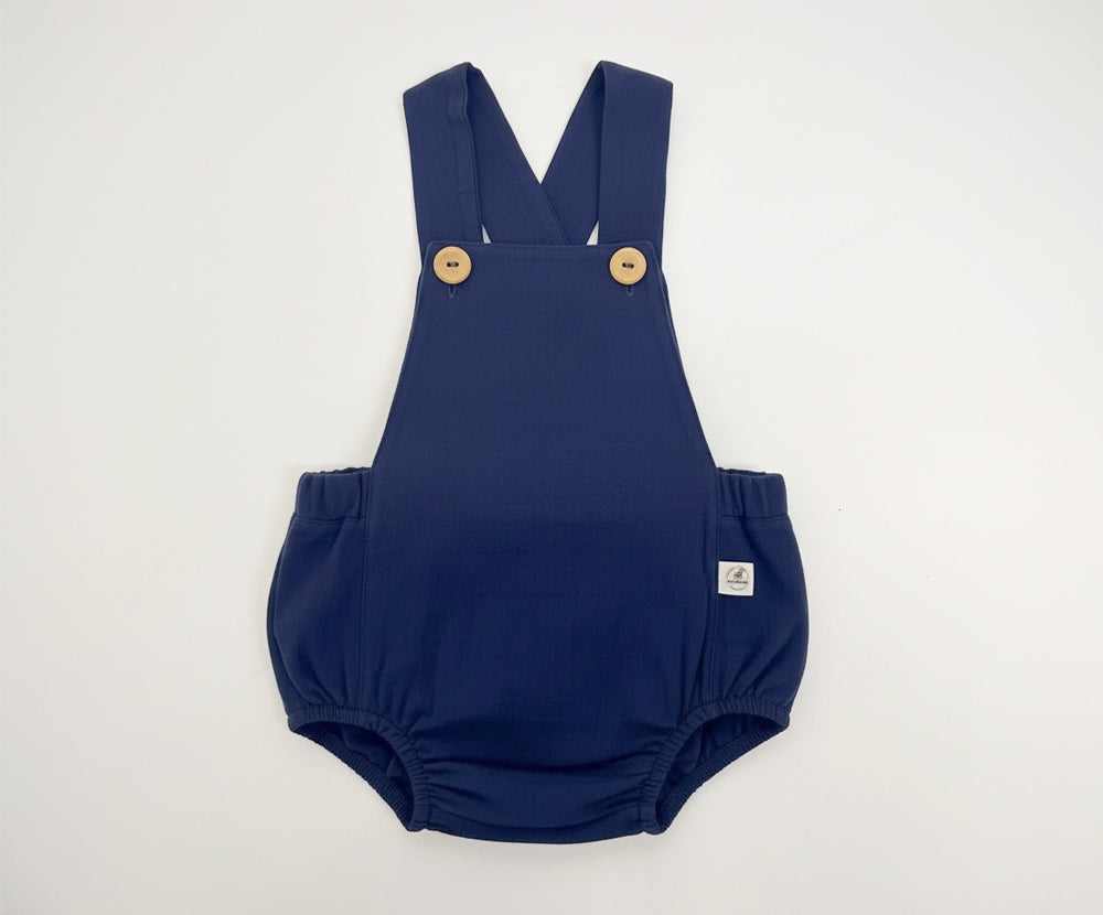 Muslin short dungarees, GOTS