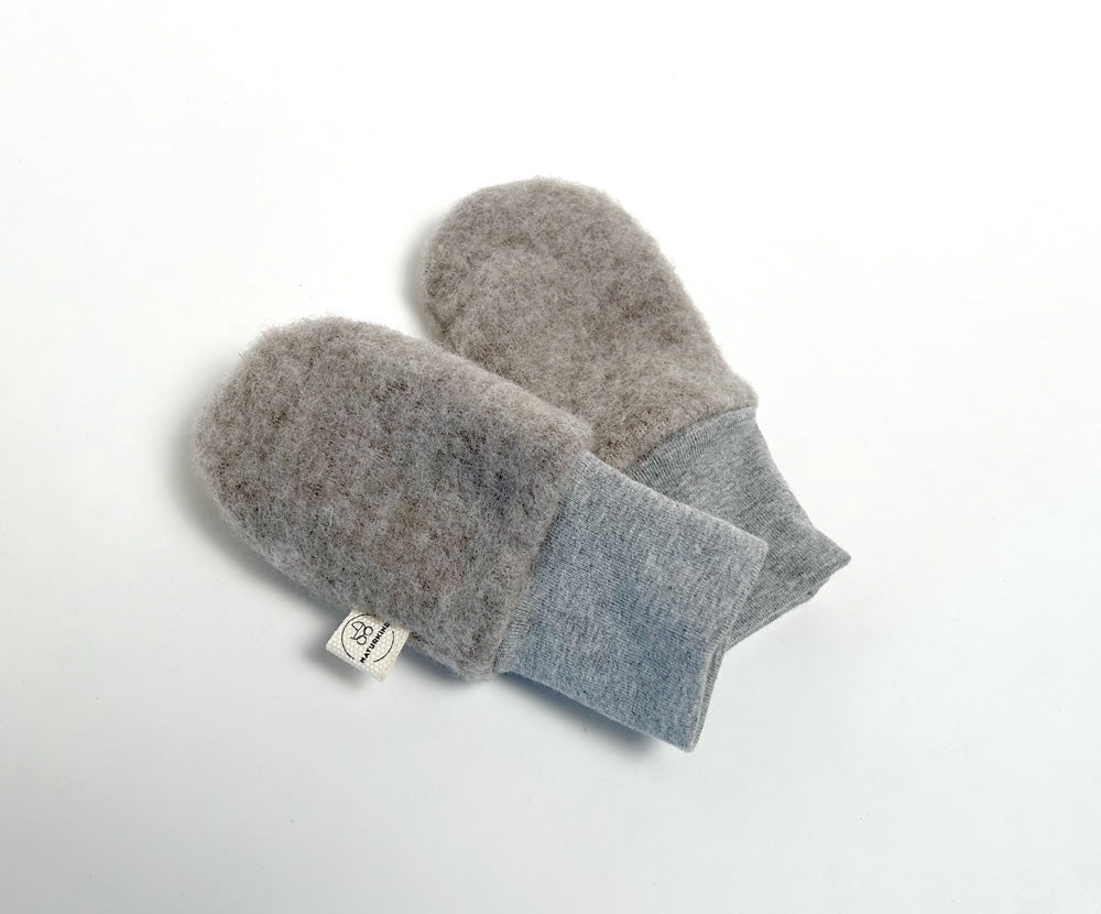 Wollfleece Fäustlinge, GOTS
