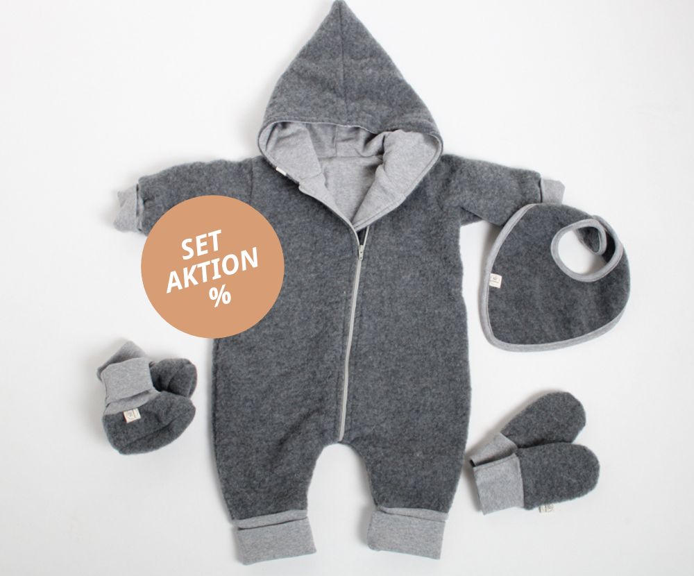 Wollfleece Overall Set, GOTS