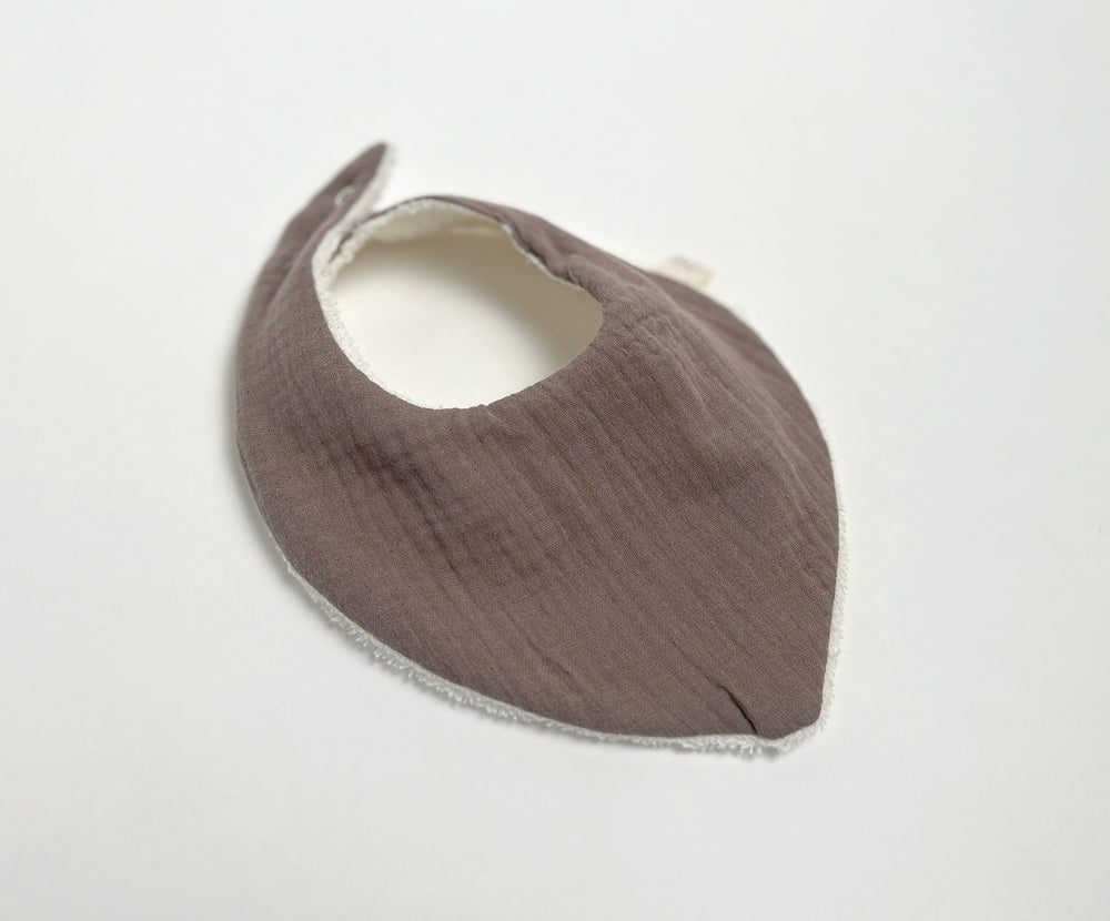 #Bio-Musselin Lätzchen-Set (2) (Farbe)_taupe