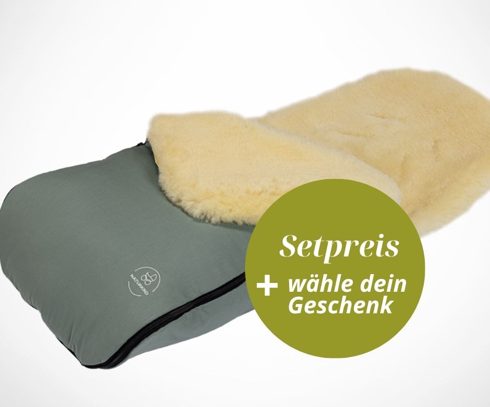 Lammfell Fußsack EMIL Set