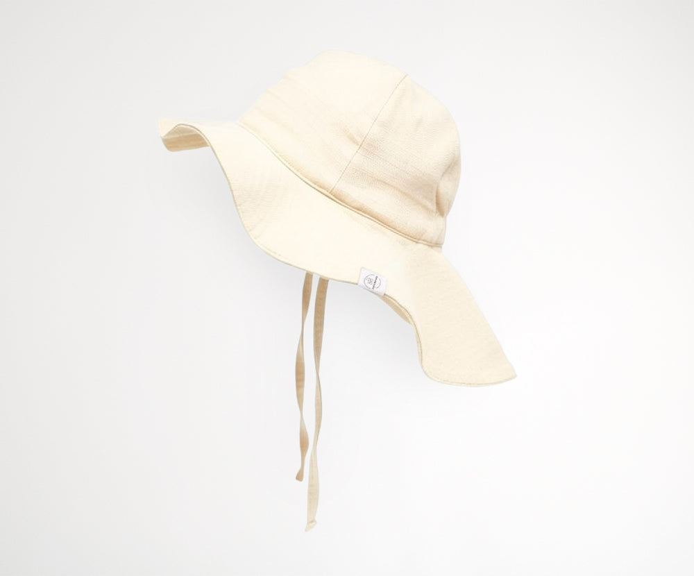 Musselin Sonnenhut mit Nackenschutz, GOTS