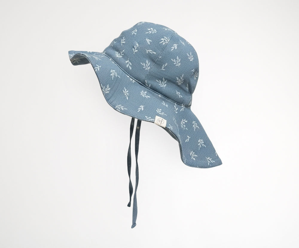Musselin Sonnenhut mit Nackenschutz, GOTS