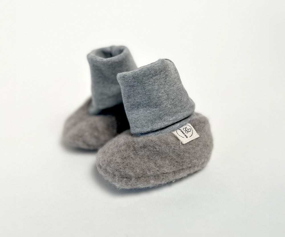 Wollfleece Babyschuhe, GOTS