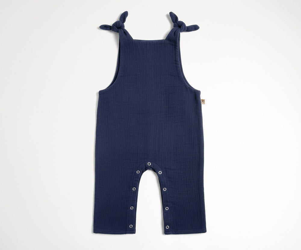 Musselin Latzhose lang, GOTS