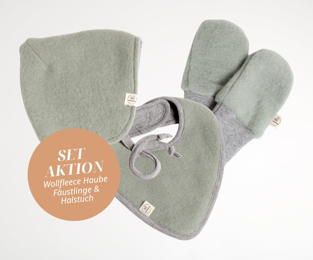 Wollfleece Accessoires Set, GOTS